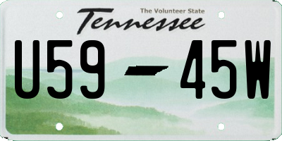 TN license plate U5945W