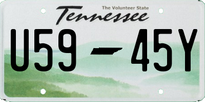 TN license plate U5945Y