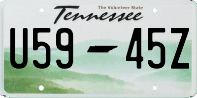 TN license plate U5945Z