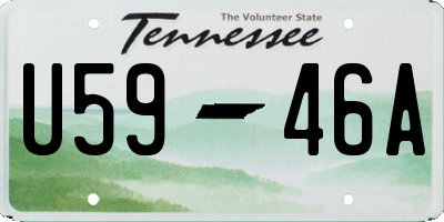 TN license plate U5946A