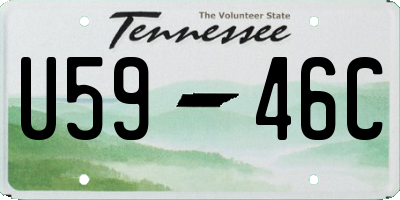 TN license plate U5946C