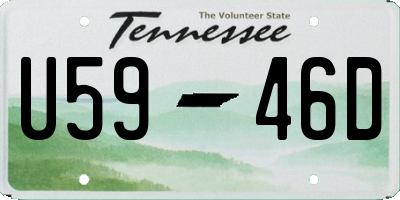 TN license plate U5946D