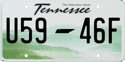 TN license plate U5946F