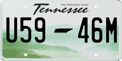 TN license plate U5946M