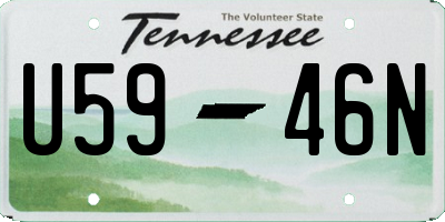 TN license plate U5946N