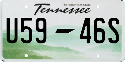 TN license plate U5946S
