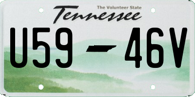 TN license plate U5946V