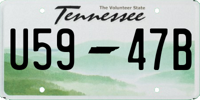 TN license plate U5947B
