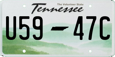 TN license plate U5947C