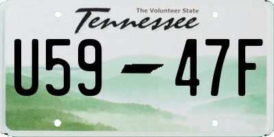 TN license plate U5947F