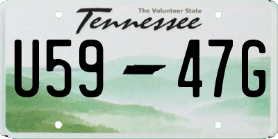 TN license plate U5947G