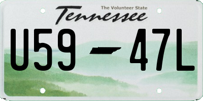 TN license plate U5947L