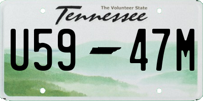 TN license plate U5947M