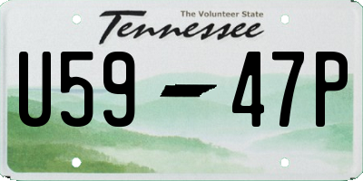 TN license plate U5947P