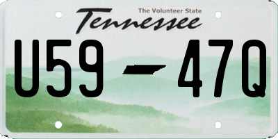 TN license plate U5947Q
