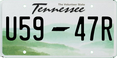 TN license plate U5947R