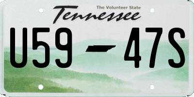 TN license plate U5947S