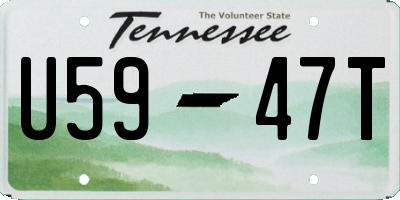 TN license plate U5947T