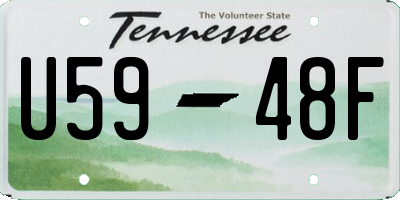 TN license plate U5948F