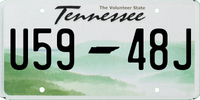 TN license plate U5948J