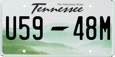 TN license plate U5948M