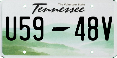 TN license plate U5948V