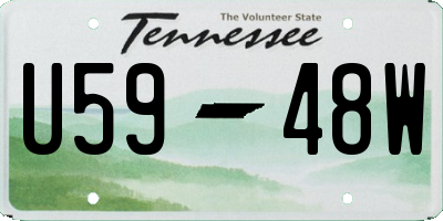 TN license plate U5948W