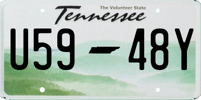 TN license plate U5948Y