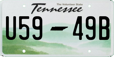 TN license plate U5949B