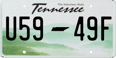 TN license plate U5949F