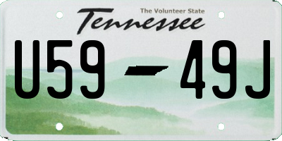 TN license plate U5949J