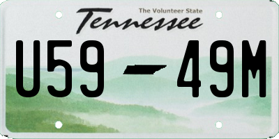TN license plate U5949M
