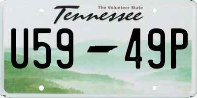 TN license plate U5949P