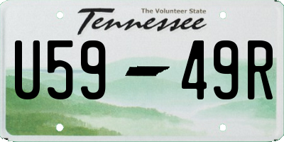 TN license plate U5949R