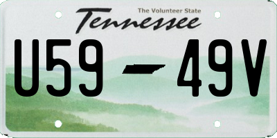 TN license plate U5949V