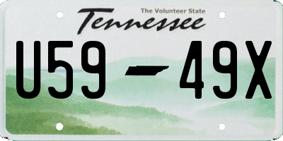 TN license plate U5949X