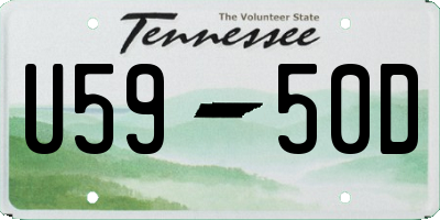 TN license plate U5950D