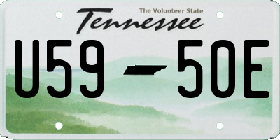 TN license plate U5950E