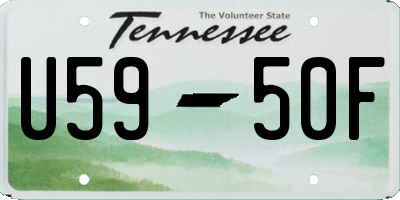 TN license plate U5950F