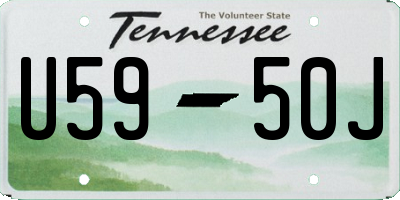 TN license plate U5950J