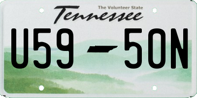 TN license plate U5950N