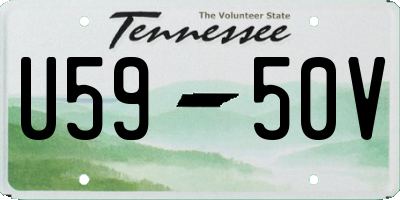 TN license plate U5950V