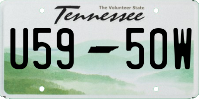 TN license plate U5950W