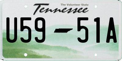 TN license plate U5951A
