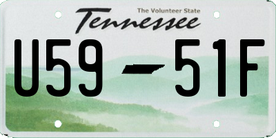 TN license plate U5951F
