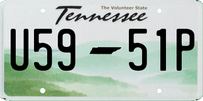 TN license plate U5951P