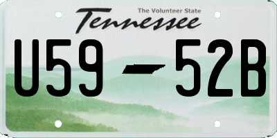 TN license plate U5952B