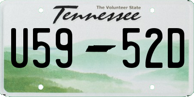 TN license plate U5952D