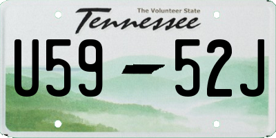TN license plate U5952J