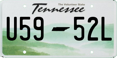 TN license plate U5952L